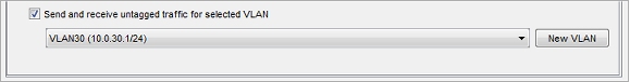 Screen shot of the VLAN interface setting to send and receive untagged VLAN traffic for a VLAN