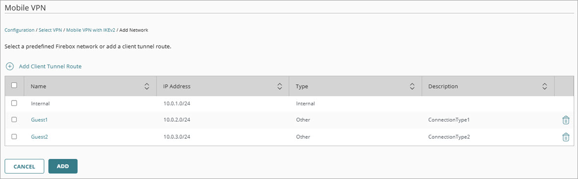 Screen shot of resource added