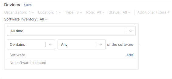 Screenshot of the Software Inventory section on the Devices page in NinjaOne