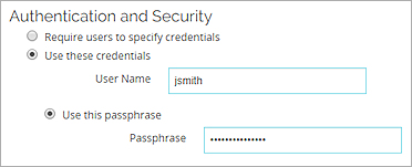 Capture d'écran de l'option mot de passe