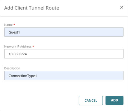 Screenshot of network dialog box