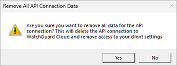 Screenshot of the Remove All Data confirmation dialog box
