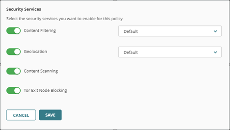 UI de Services de Sécurité