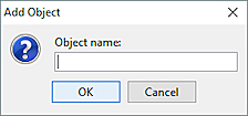 Capture d'écran de la boîte de dialogue Ajouter un objet