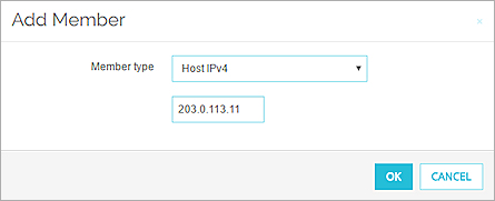 Capture d'écran de la page de membre de stratégie SMTP