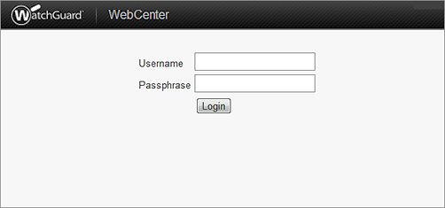 Capture d'écran de la page de connexion à Web Log and Report Manager Web UI