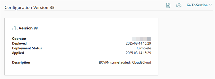 Screen shot of a configuration report