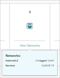 Screen shot of the View Networks information for a VLAN interface