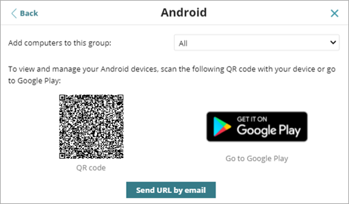  Screen shot of WatchGuard Endpoint Security, Add Computers, Linux