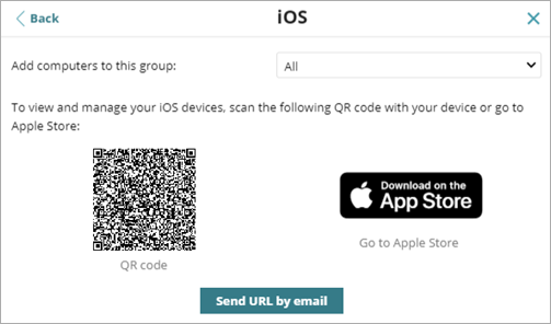  Screen shot of WatchGuard Endpoint Security, Add Computers, Linux