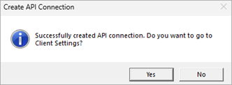 Screenshot of the Successfully Connected dialog box in the NinjaOne Onboarding application