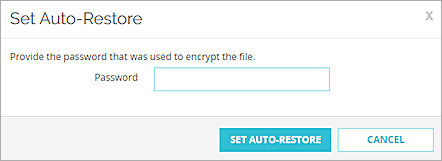 Screen shot of Set Auto-Restore dialog box. 