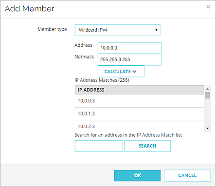Screen shot of the Calculate feature