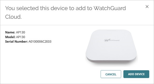 Screenshot of the Add Device Wizard - Single access point