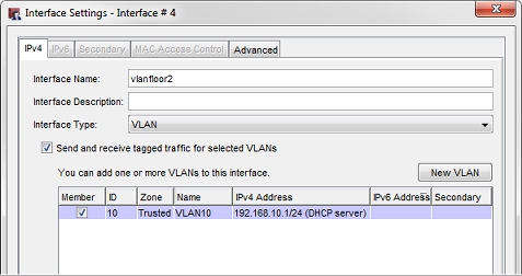 Screen shot of General tab in Interface Settings dialog box