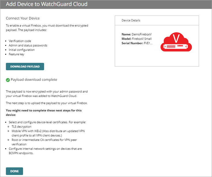 Screenshot of the Connect Your Device page