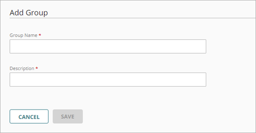 Screen shot of the Add Group page