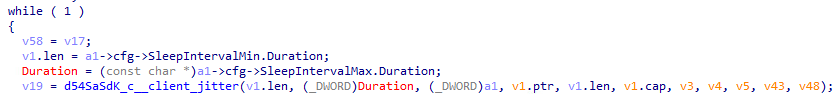 IDA view showing NoisyS0cks main functions, including service execution and scheduled task creation routines