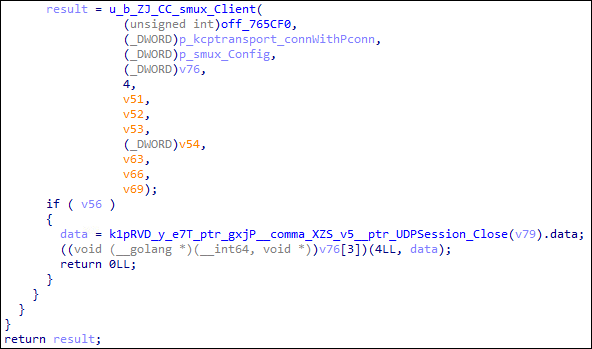 IDA view showing NoisyS0cks main functions, including service execution and scheduled task creation routines