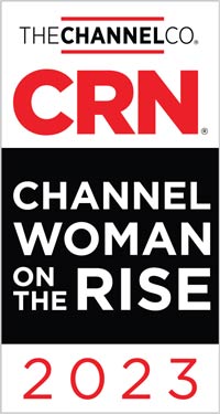 CRN 2023 Channel Women on the Rise award badge