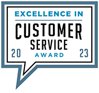 BIG’s 2023 Excellence in Customer Service Award badge