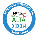 Logotipo: Certificação do Centro Criptológico Nacional da Espanha (CCN) e ENS