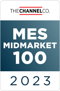 CRN 2023 MES Midmarket 100 award badge