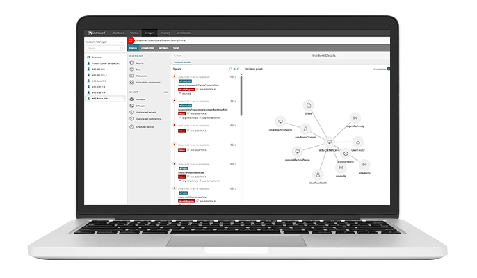 WatchGuard Endpoint Security dashboard on a laptop screen