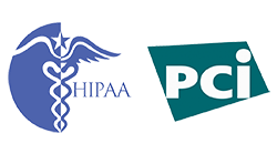 Logos: HIPAA and PCI Compliance