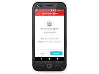 Photo: WatchGuard AuthPoint on a mobile phone screen
