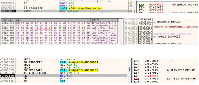 PE32 file analysis showing a 32-bit Windows DLL compiled with Embarcadero Delphi 11.0 Alexandria and written in Object Pascal.