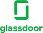 Glassdoor logo - green abstract door shape