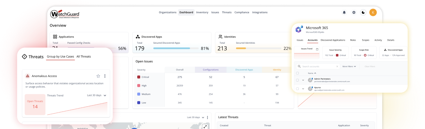 WatchGuard Cloud Detection and Response dashboard