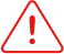 Red triangle with red exclamation mark in the middle