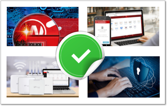 WatchGuard product families that make a Unified Security Platform with a green checkmark in the center
