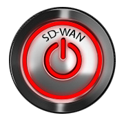 Hardware button lit up red