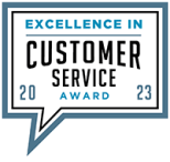 BIG’s 2023 Excellence in Customer Service Award badge