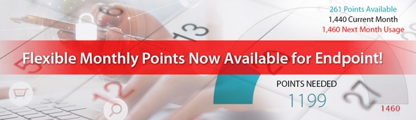 Panda endpoint products available through prepaid points