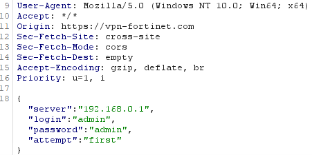 Fortinet network data