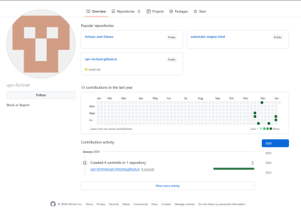 Fortinet fake GitHub