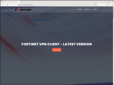 Fortinet VPN doppelganger webpage