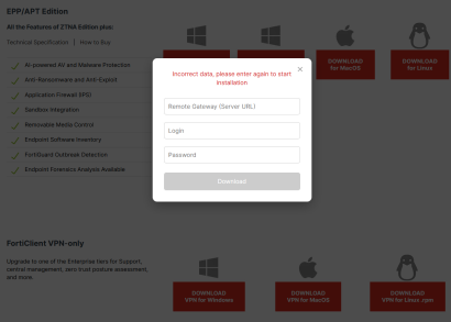 Fortinet credential-stealing error