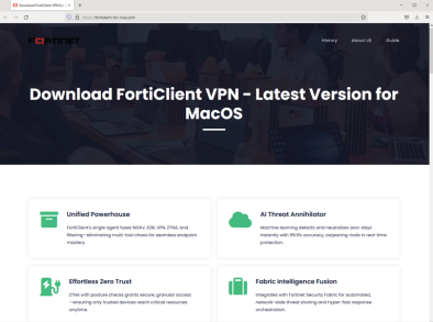 Fortinet VPN MacOS doppelganger webpage