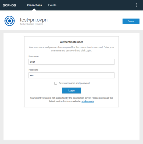 Sophos fake client test