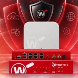 blog_image_WatchGuard AP340 on top of stack of red Firebox firewalls
