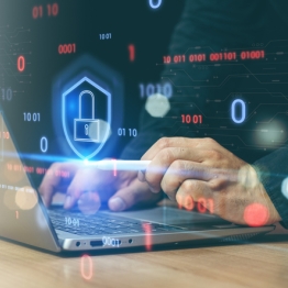 Cybersecurity concept, user privacy security and encryption, secure internet access Future technology and cybernetics, screen padlock. Man using his mobile selects the icon security. 