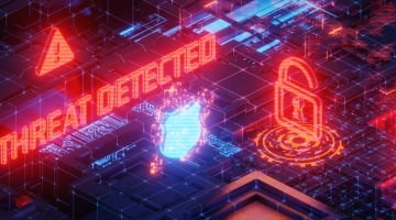 Isometric illustration of a hacking attack or security breach