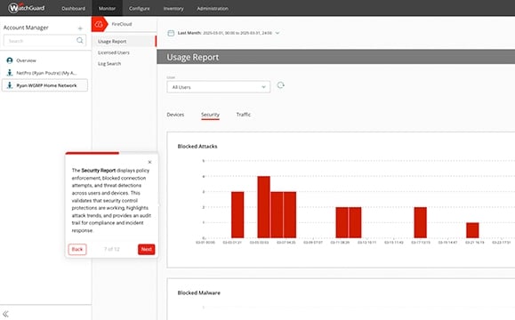 WatchGuard FireCloud dashboard