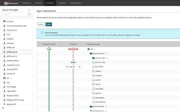 WatchGuard Agent Demo screen