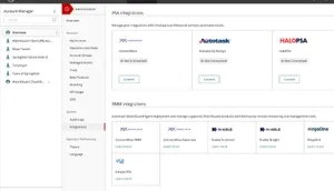 WatchGuard + AutoTask PSA demo screen